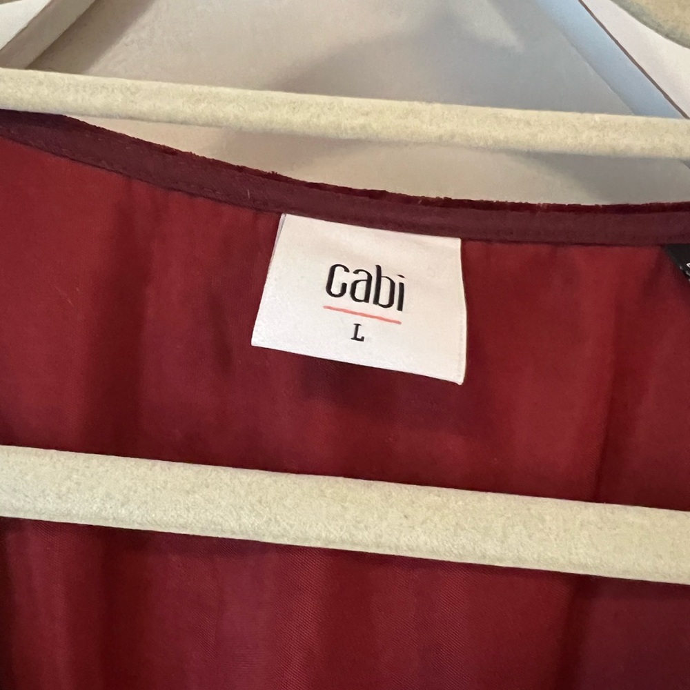 CAbi Tribute velvet red dress size Large - Picture 6 of 8